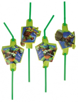 8 Drinking Straws Teenage Mutant Ninja Turtles