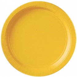 8 Plates Paper Sunshine Yellow