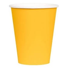 8 Cups Paper Sunshine Yellow