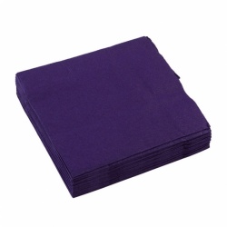 20 Beverage Napkins Purple