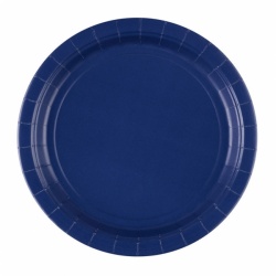 8 Plates Paper Navy Flag Blue