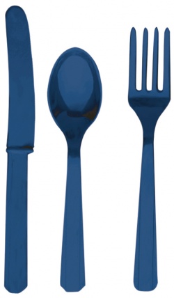 Cutlery Navy Flag Blue