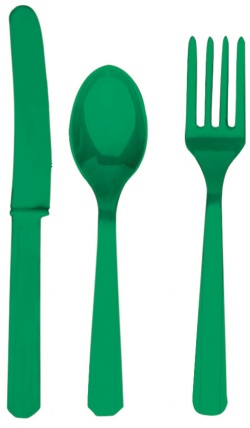 Cutlery Festive Green