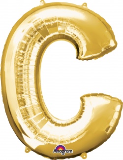 Mini Shape Letter "C" Gold Foil balloon