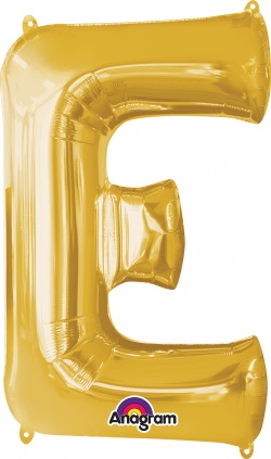 Mini Shape Letter "E" Gold Foil balloon