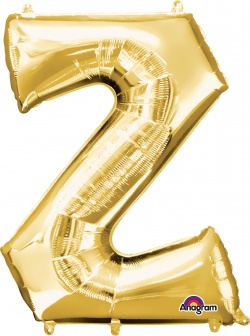 Mini Shape Letter "Z" Gold Foil balloon