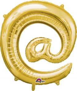 Mini Shape Symbol "@" Gold Foil balloon