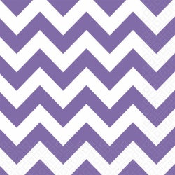 20 Napkins New Purple Chevron