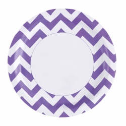 Plates New Purple Chevron