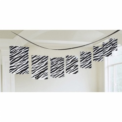 Paper Lantern Garland Zebra Party