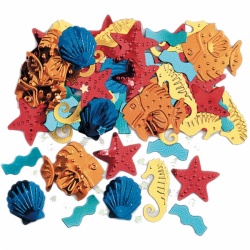 Confetti Luau Sea Life Metallic Embossed