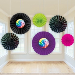 Printed Paper Fans Disco Fever 70's