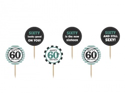 Cupcake toppers Sixty