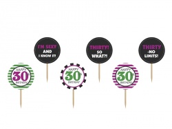 Cupcake toppers Thirty