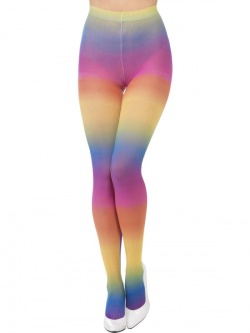 Rainbow Opaque Tights