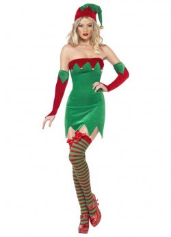 Red & Green Elf Costume
