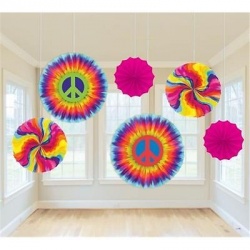 Printed Paper Fans Feeling Groovy 60's