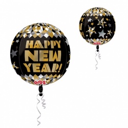 Orb New Year Gold Foil Balloon