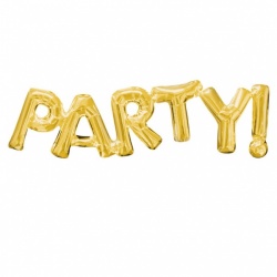 "Party" Gold Foil Balloon