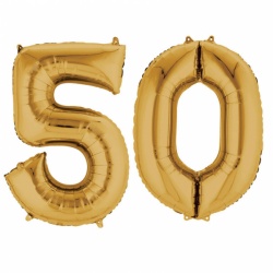 Number "50" Gold Foil Balloon