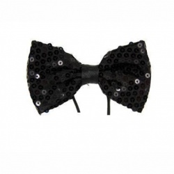 Bowtie Sequin Black	